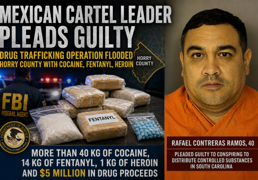 Mexican Drug Trafficking Leader Pleads Guilty - Flooded Horry County with Cocaine, Fentanyl