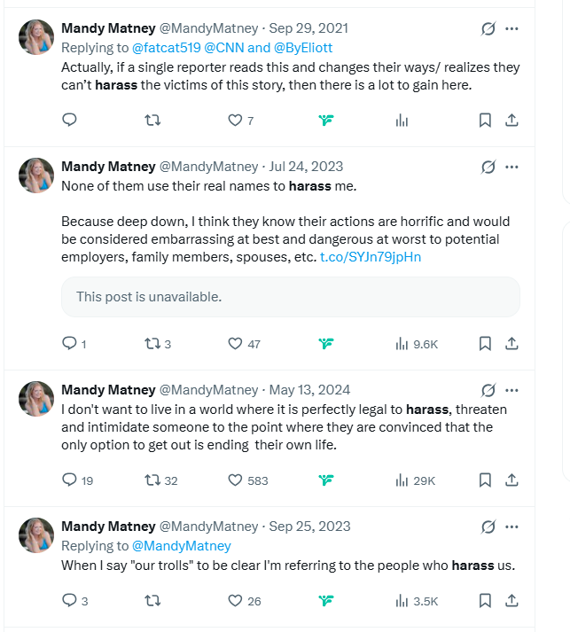 When Everyone Is the Villain: Examining Mandy Matney and her ever Expanding Claims